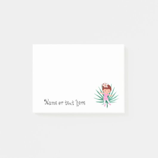 Tropische ballerina post-it® notes (Voorkant)