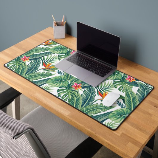 Tropische banaanmonstera Palm Leaves & Flowers Bureaumat (Kantoor 2)