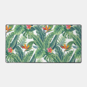 Tropische banaanmonstera Palm Leaves & Flowers Bureaumat (Voorkant)