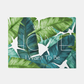 Tropische bananen laten een uniek patroon achter deurmat