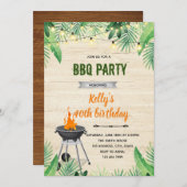 Tropische bbq-uitnodiging kaart (Voorkant / Achterkant)