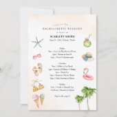 Tropische Beach Bachelorette Weekend Itinerary Kaart (Voorkant)