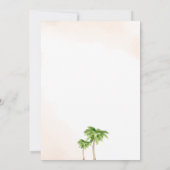 Tropische Beach Bachelorette Weekend Itinerary Kaart (Achterkant)