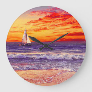 TROPISCHE BEACH OCEAN ART Wall Clock Grote Klok