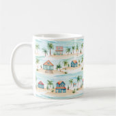 Tropische Beach Ocean Palm Tree Koffiemok (Links)