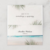 Tropische Beach Palm Tree Weddenschap (Buitenkant ongevouwen)