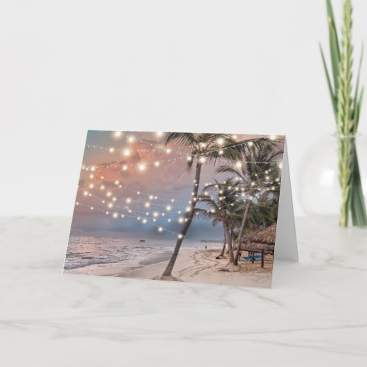 Tropische  Beach Weddenschappen Evening Reception (Voorkant)