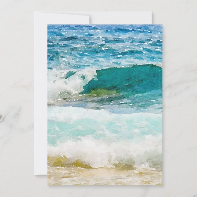 Tropische Beach Weddenschappen Shower (Achterkant)