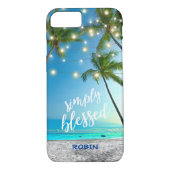 Tropische, beknotte palmbomen String Lights Case-Mate iPhone Case (Achterkant)