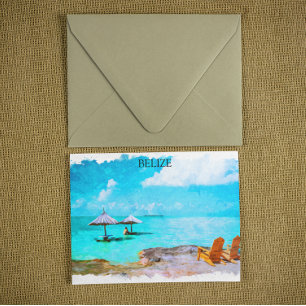 Tropische Belize Beach vakantie Briefkaart