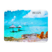 Tropische Belize Beach vakantie Magneet (Horizontaal)