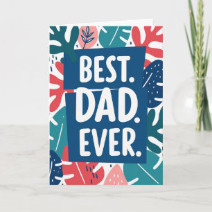 Tropische Beste Papa Ooit Kaart