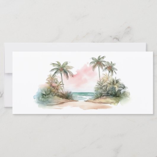 Tropische bestemming | Boarding Pass De datum opsl (Achterkant)