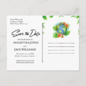 Tropische bestemming bruiloft | Save the date Aankondigingskaart (Achterkant)