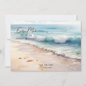 Tropische bestemming strand bruiloft uitnodiging (Voorkant)