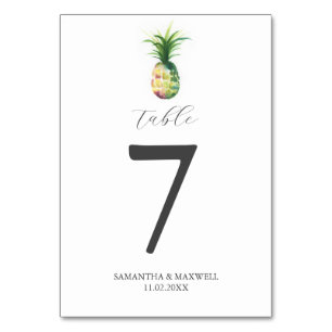 Tropische bestemming Trouwtafel nummer Kaart