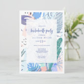 Tropische beukenbachelorette voor de zomer kaart (Staand voorkant)