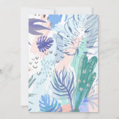 Tropische beukenbachelorette voor de zomer kaart (Achterkant)