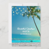 Tropische beukenpalm Trees String Lights Modern Kaart (Achterkant)