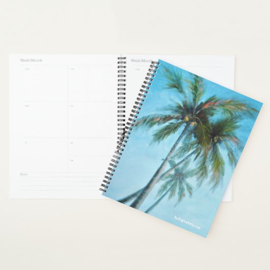 Tropische beukenpalmboomstructuurthema Planner (Display)