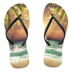 Tropische beukenpalmen teenslippers