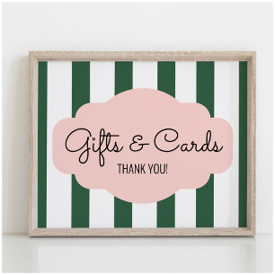 Tropische Beverly Hills Roze Groene Kaarten en ges Poster