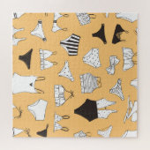 Tropische bikini: handgetekend zomerpatroon legpuzzel (Horizontaal)