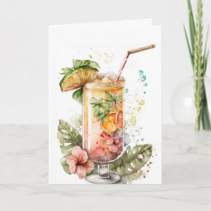 Tropische Birthday Drink Kaart