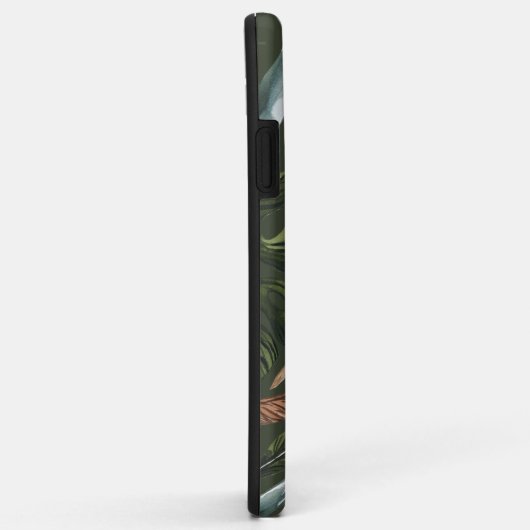 Tropische blad botanische gepersonaliseerde naam Case-Mate iPhone case (Achterkant/rechts)