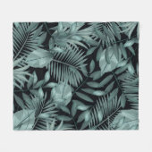 Tropische bladeren 4 fleece deken (Voorkant (Horizontaal))
