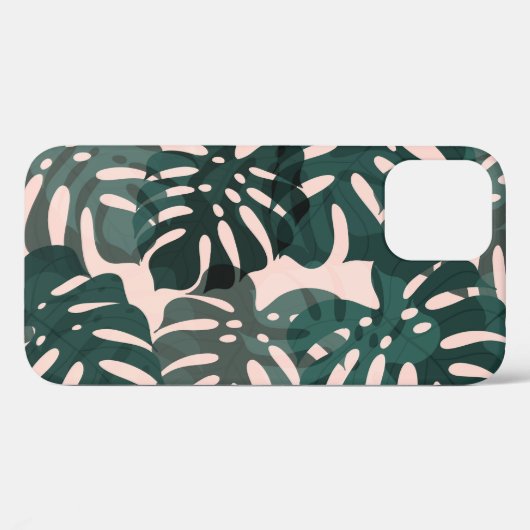 Tropische bladeren: Abstracte Waterverf kunst Case-Mate iPhone Case (Achterkant (horizontaal))