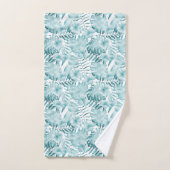 Tropische bladeren Aqua    Bad Handdoek (Handdoek)