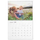 Tropische bladeren bewerkbare jaarfoto kalender (Jan 2026)