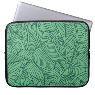 Tropische bladeren bloemenpatroon laptop sleeve