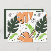 tropische bladeren briefkaart (Voorkant / Achterkant)