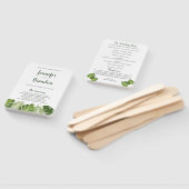 Tropische bladeren bruiloft programma fan handwaaier (Niet-gemonteerd)