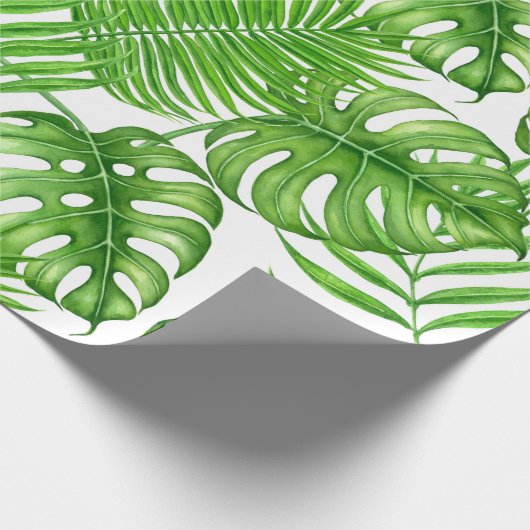 Tropische bladeren cadeaupapier (Hoek)