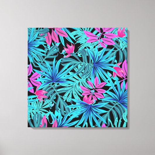 Tropische bladeren canvas afdruk (Voorkant)