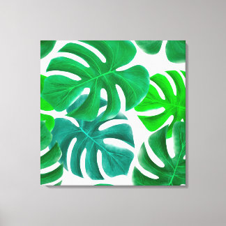 Tropische bladeren canvas afdruk