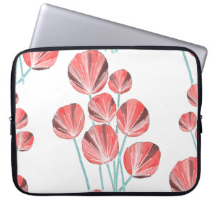 Tropische bladeren: creatief met de hand getekend  laptop sleeve