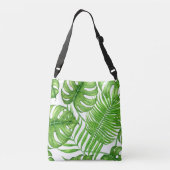 Tropische bladeren crossbody tas (Achterkant)