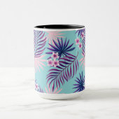 Tropische bladeren en bloemen 2 mok (Midden)