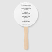 Tropische bladeren en bloemen handwaaier (Achterkant)