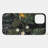 Tropische bladeren en bloemen in de nachtelijke st Case-Mate iPhone case (Achterkant (horizontaal))