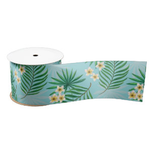 Tropische bladeren en bloemen lint