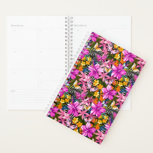 Tropische bladeren en bloemen planner (Display)