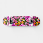 Tropische bladeren en bloemen skateboard (Horizontaal)