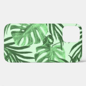Tropische bladeren en bloemen, waterverf. Case-Mate iPhone case (Achterkant (horizontaal))