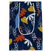 Tropische bladeren en bloesems medium cadeauzakje (Achterkant)