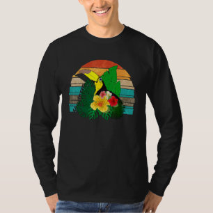 Tropische bladeren Exotisch Vogeldier Wildlife Blo T-shirt